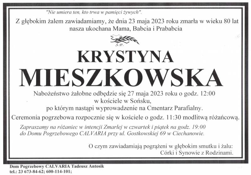 Krystyna Mieszkowska