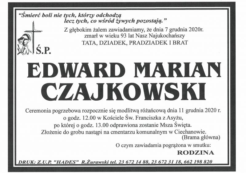 Edward Marian Czajkowski