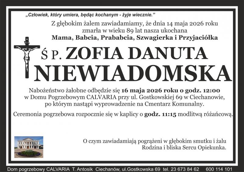 Zofia Danuta Niewiadomska