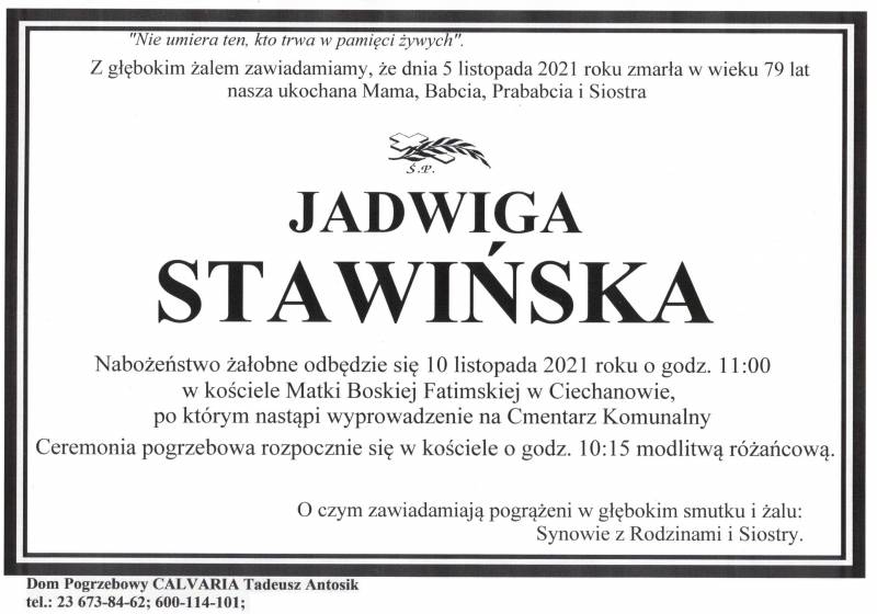 Jadwiga Stawińska