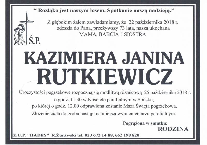 Kazimiera Janina Rutkiewicz