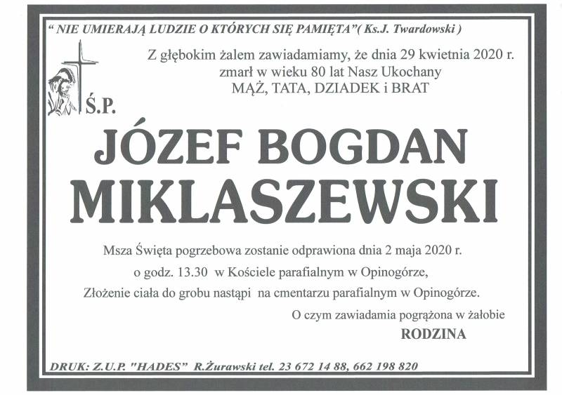 Józef Bogdan Miklaszewski