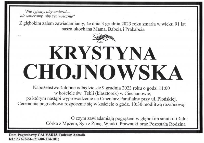 Krystyna Chojnowska