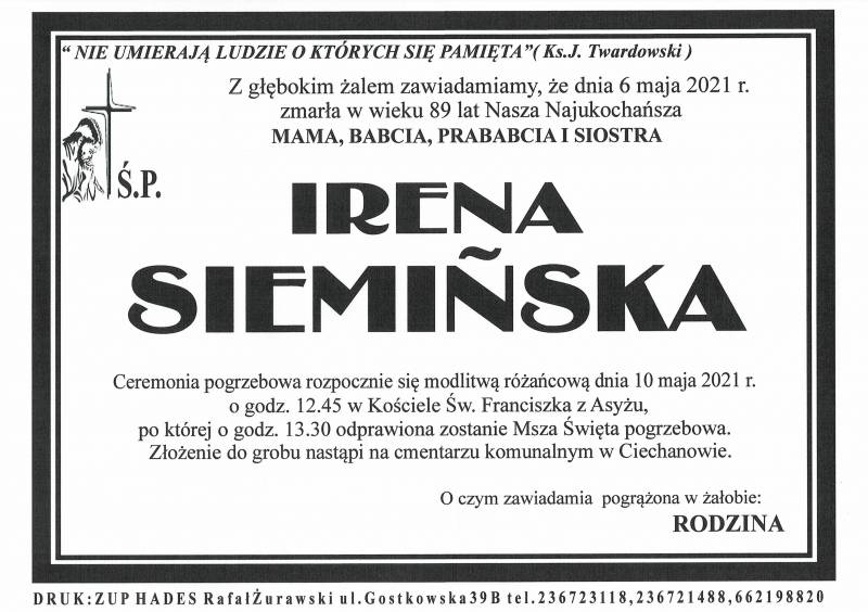 IRENA SIEMIŃSKA