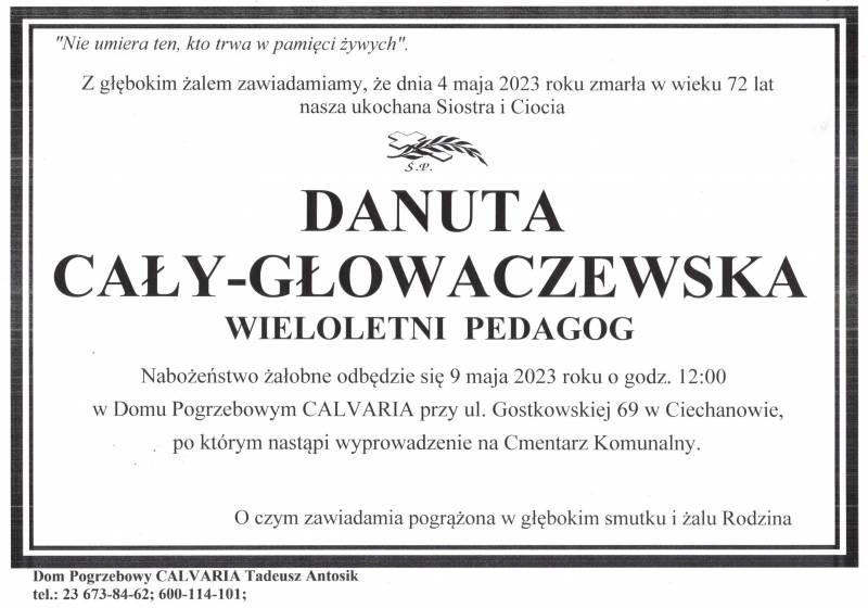 Danuta Cały-Głowaczewska