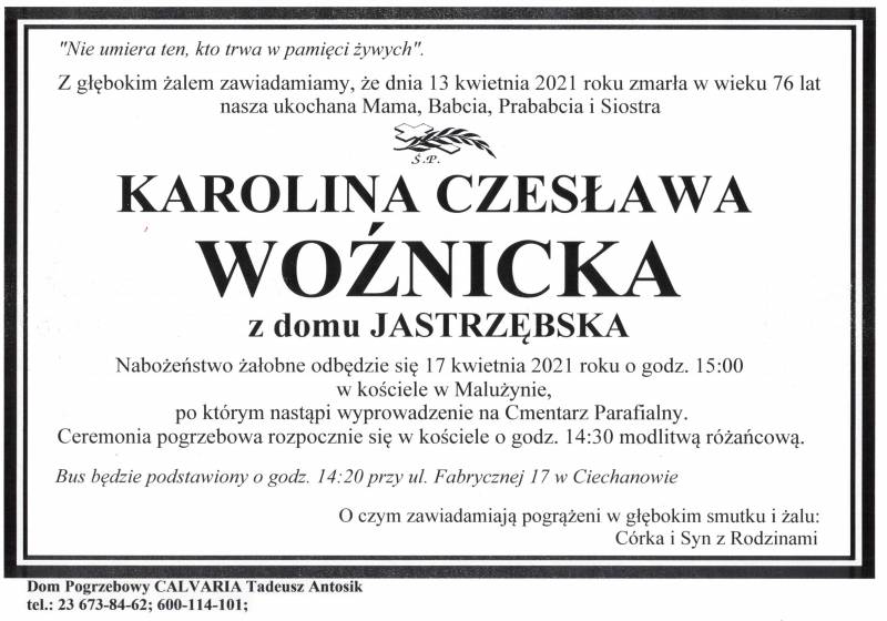 Karolina Czesława Woźnicka