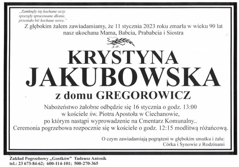 Krystyna Jakubowska