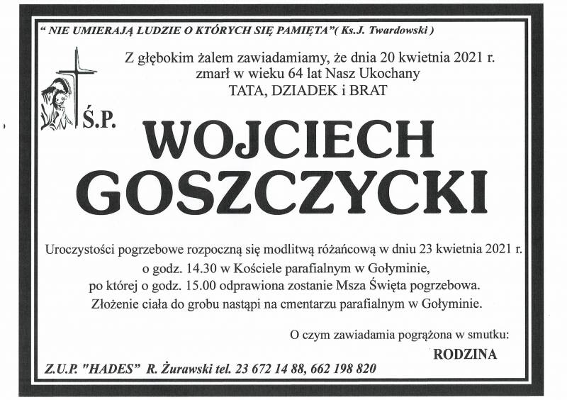 WOJCIECH GOSZCZYCKI
