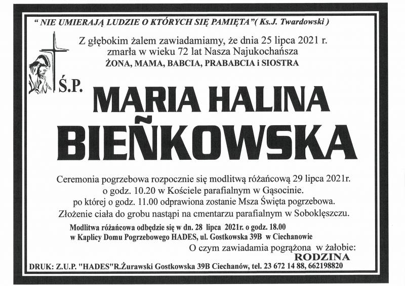 MARIA HALINA BIEŃKOWSKA