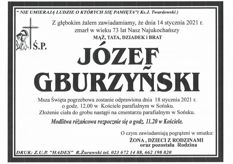 JÓZEF GBURZYŃSKI