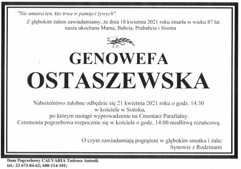 Genowefa Ostaszewska