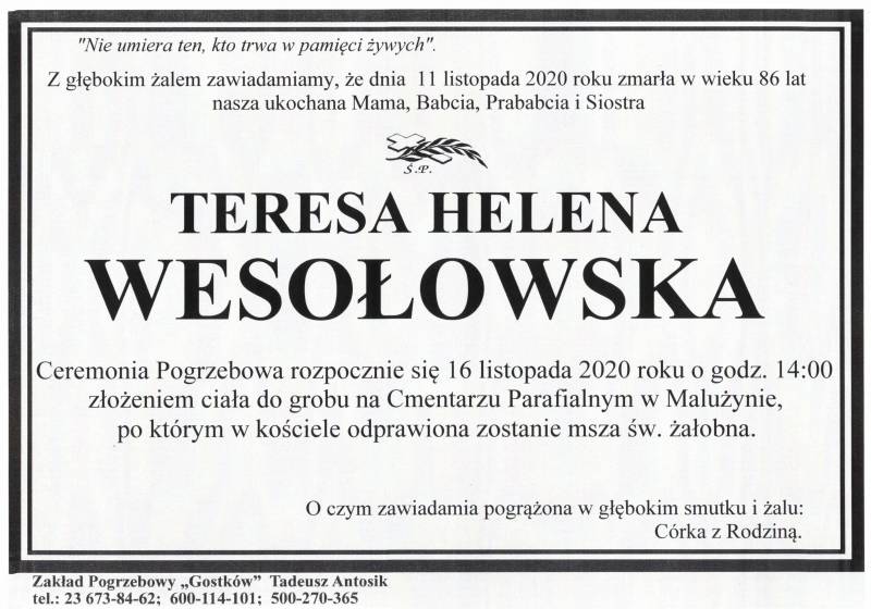 Teresa Helena Wesołowska