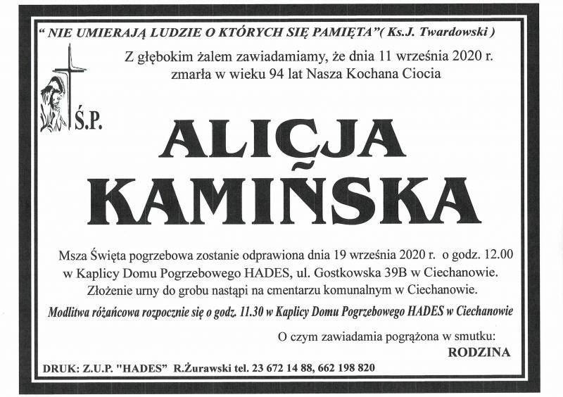 ALICJA KAMIŃSKA