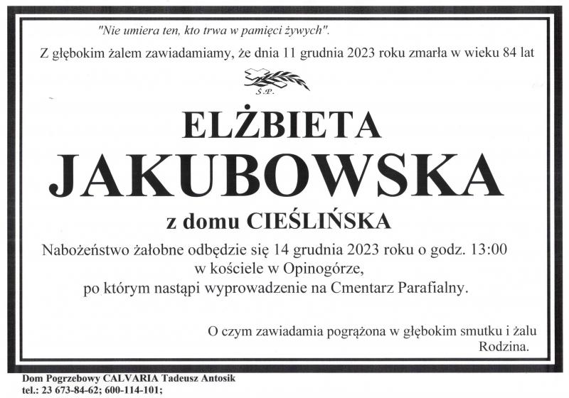 Elżbieta Jakubowska