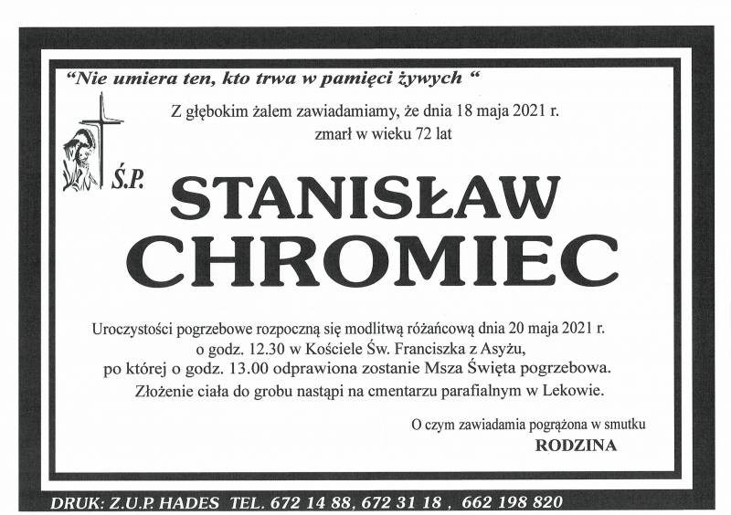 STANISŁAW CHROMIEC