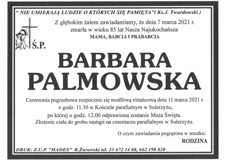 BARBARA PALMOWSKA