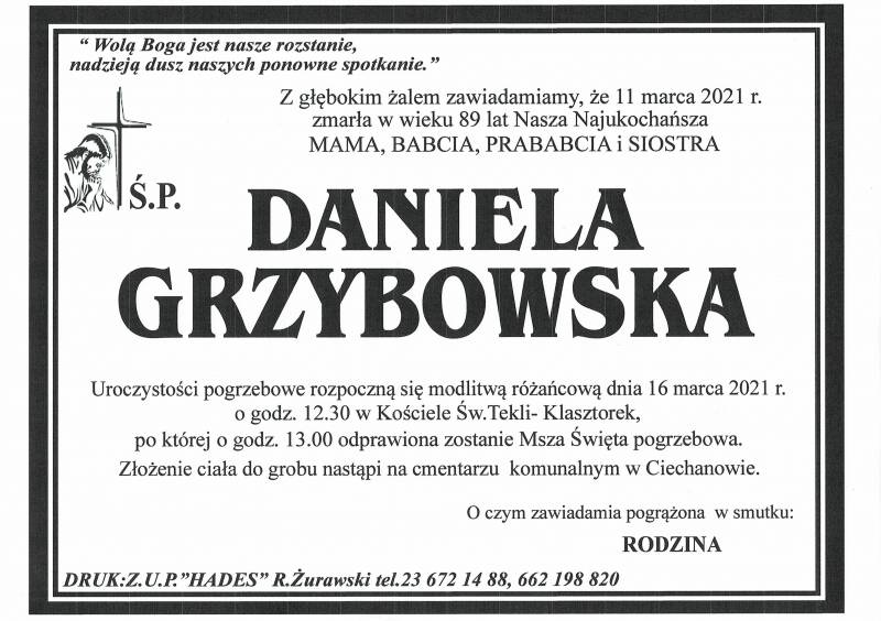DANIELA GRZYBOWSKA
