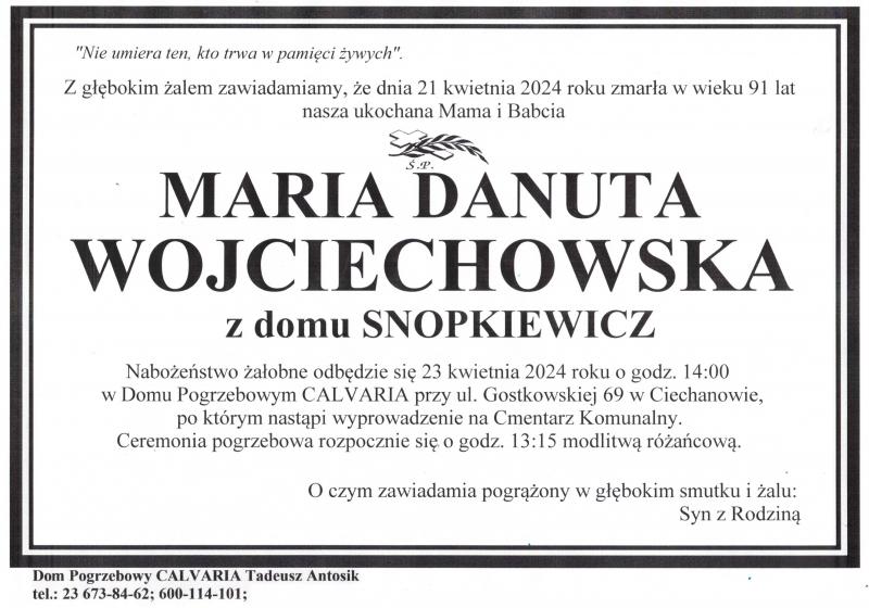 Maria Danuta Wojciechowska