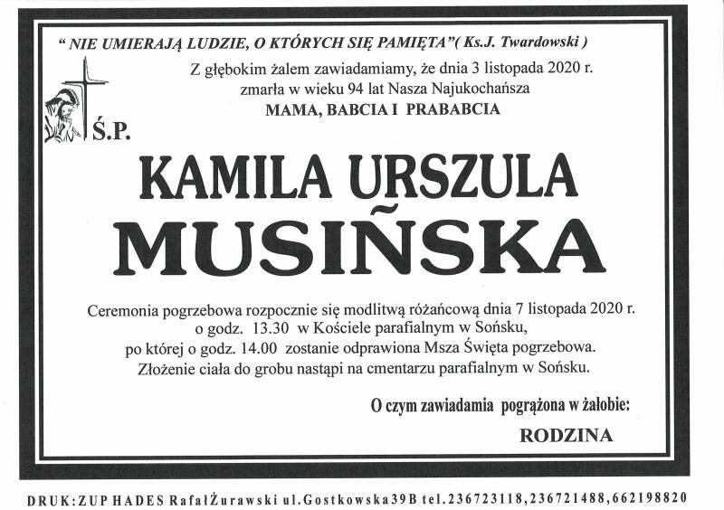 Kamila Urszula Musińska