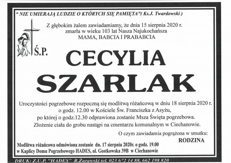 CECYLIA SZARLAK