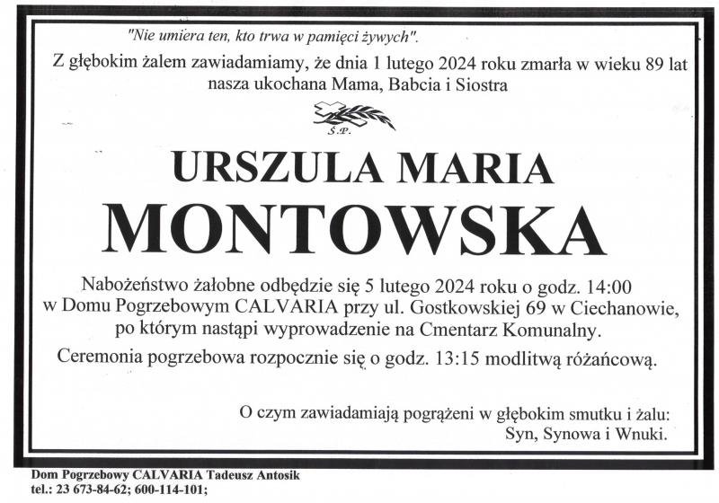 Urszula Maria Montowska