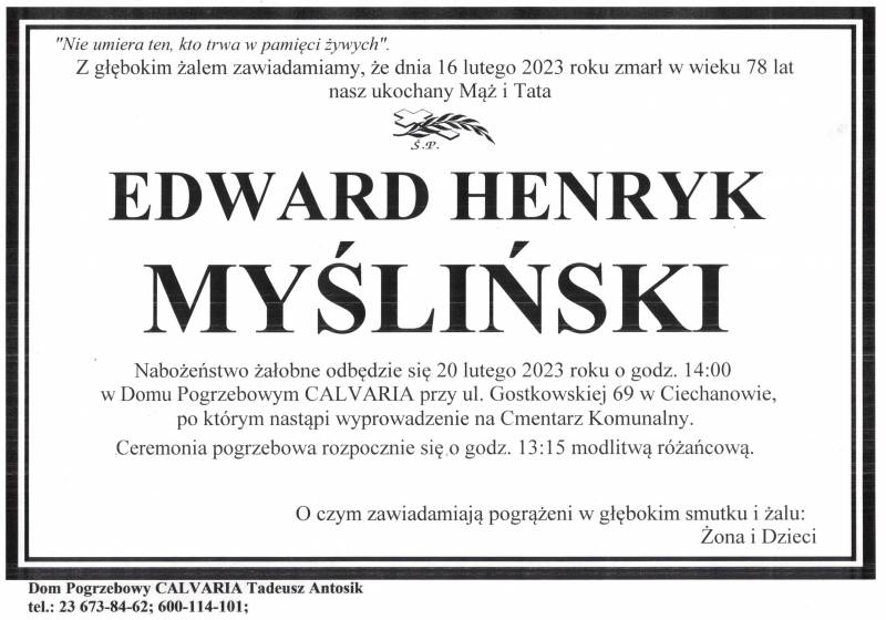 Edward Henryk Myśliński