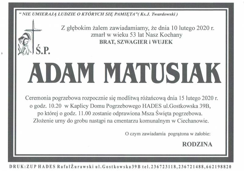 ADAM MATUSIAK