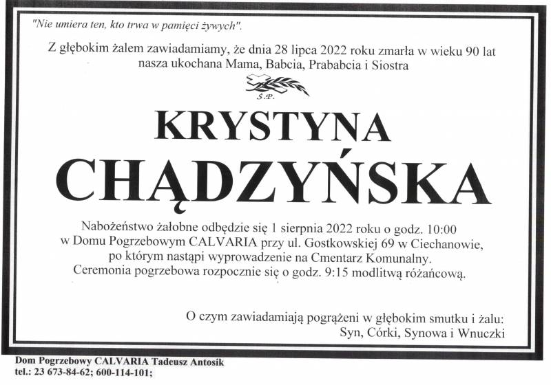 Krystyna Chądzyńska