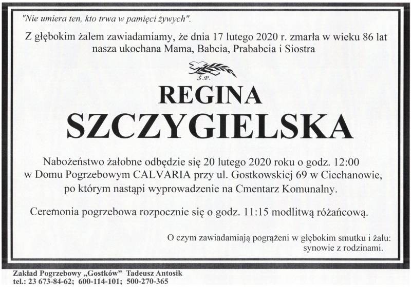 REGINA SZCZYGIELSKA