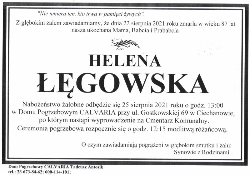 Helena Łęgowska
