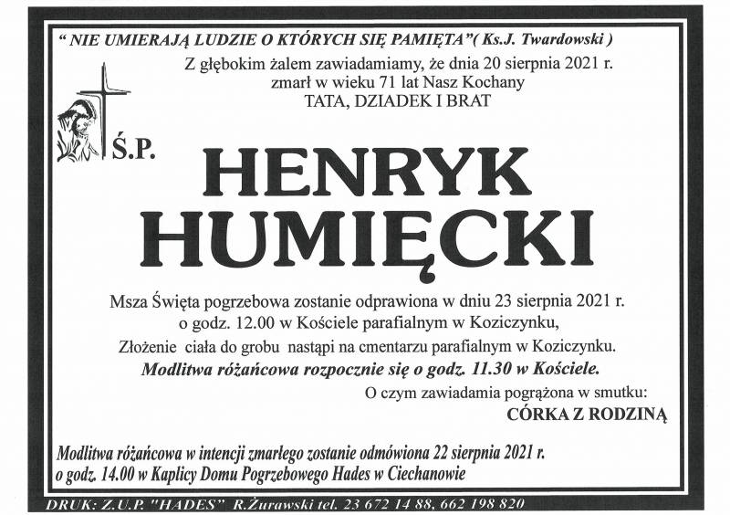 HENRYK HUMIĘCKI