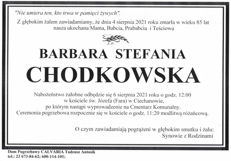 Barbara Stefania Chodkowska