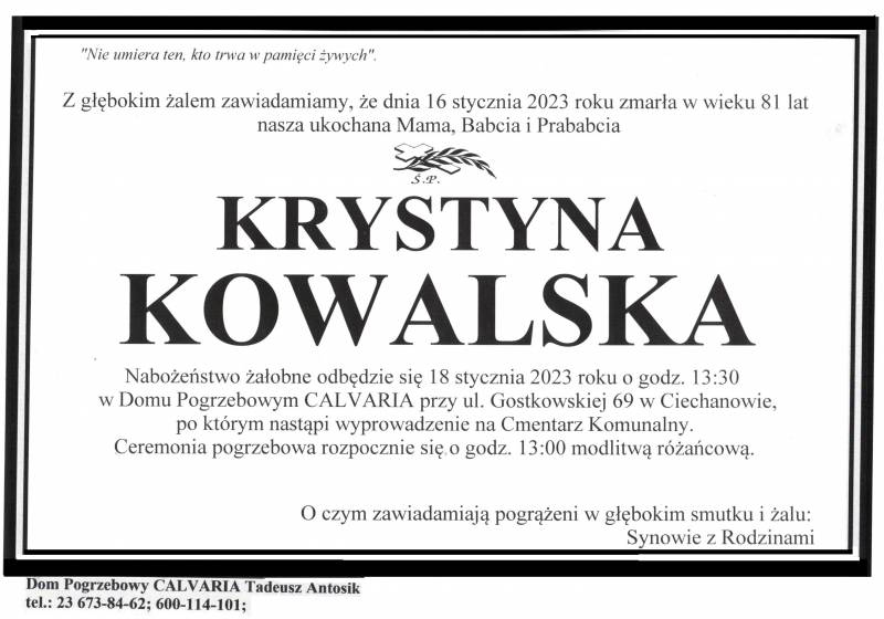 Krystyna Kowalska
