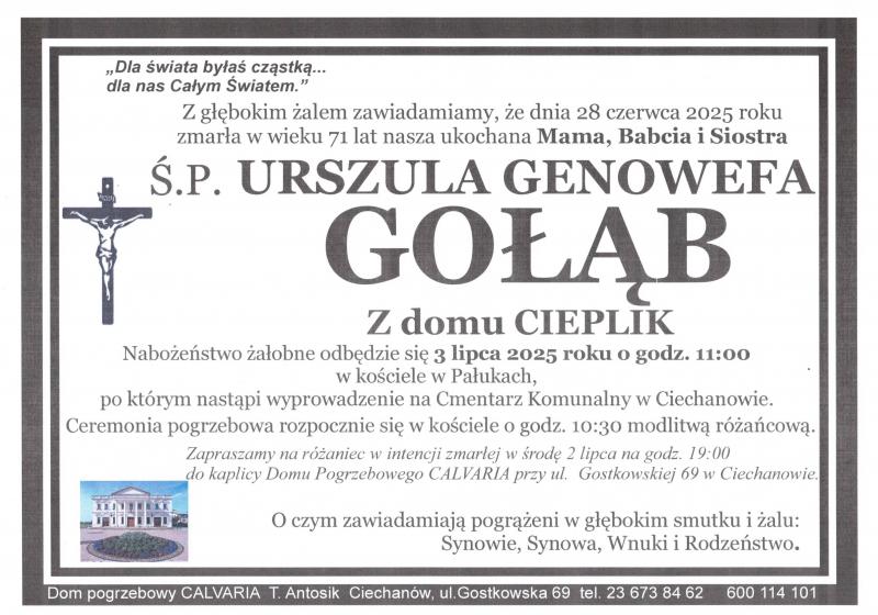 Urszula Genowefa Gołąb