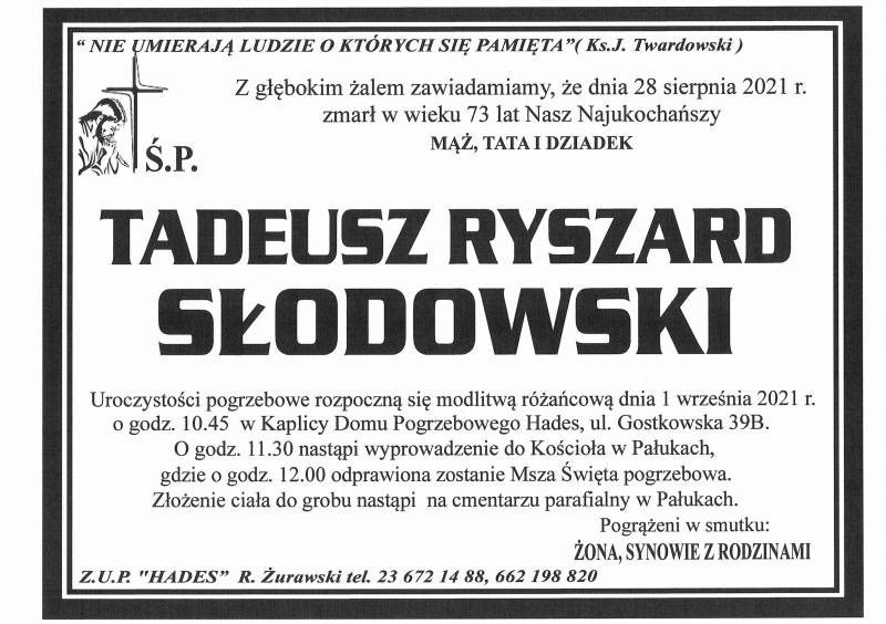 TADEUSZ RYSZARD SŁODOWSKI