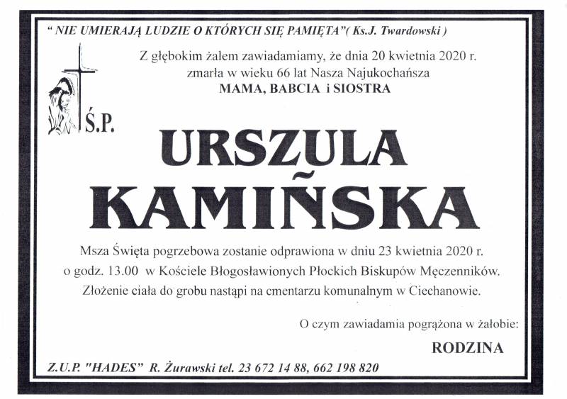 URSZULA KAMIŃSKA