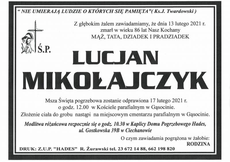 LUCJAN MIKOŁAJCZYK