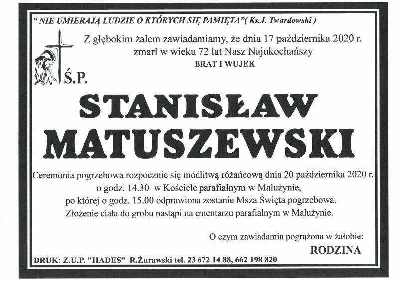 STANISŁAW MATUSZEWSKI