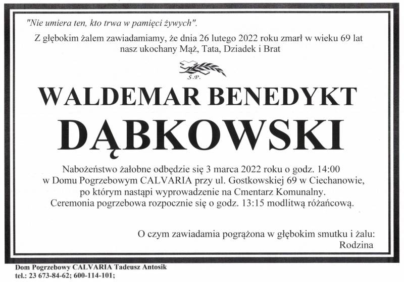 Waldemar Benedykt Dąbkowski