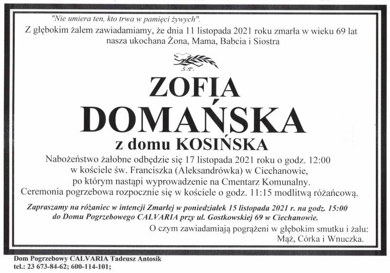 Zofia Domańska