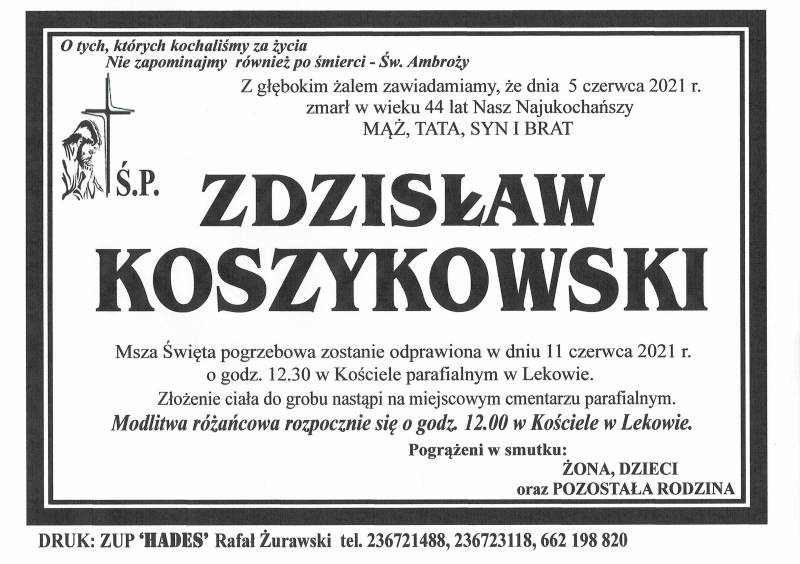 ZDZISŁAW KOSZYKOWSKI