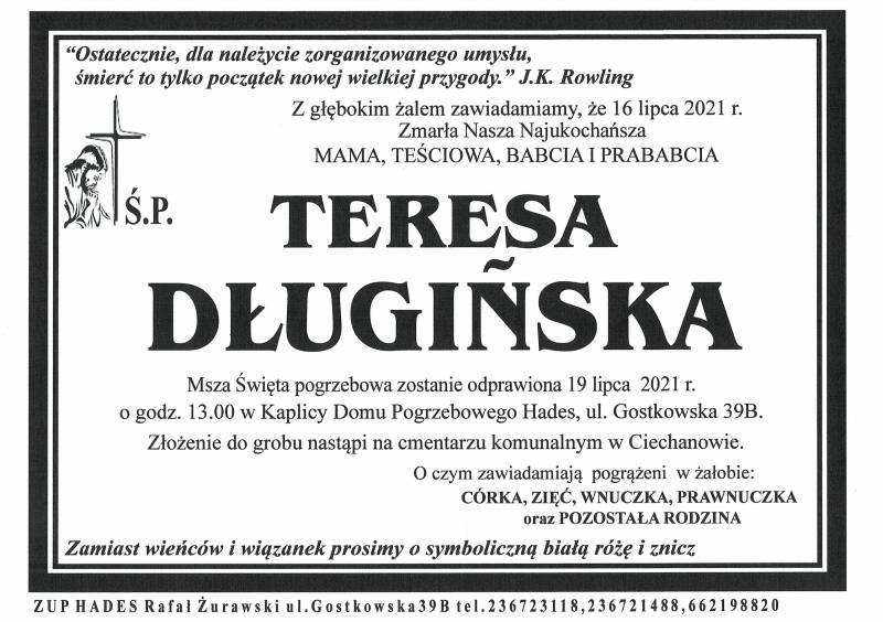TERESA DŁUGIŃSKA