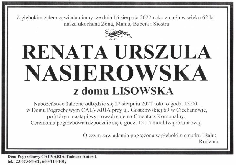 Renata Urszula Nasierowska