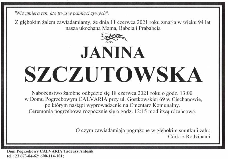 Janina Szczutowska