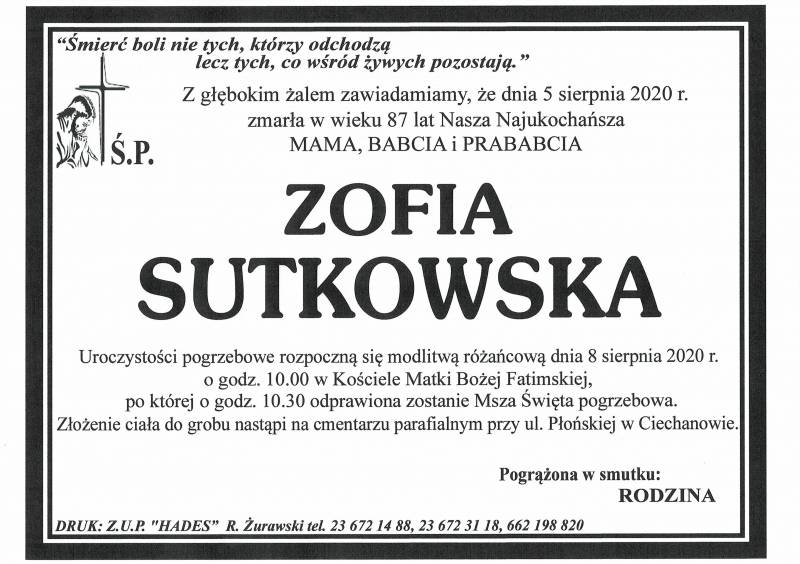 ZOFIA SUTKOWSKA