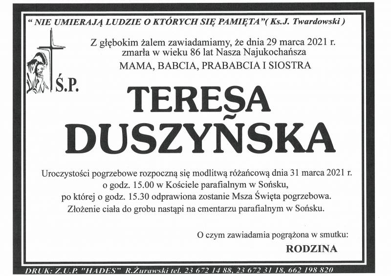 TERESA DUSZYŃSKA