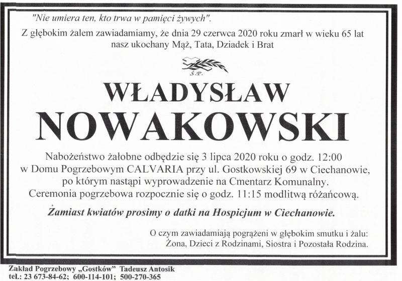 WŁADYSŁAW NOWAKOWSKI