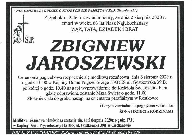 ZBIGNIEW JAROSZEWSKI