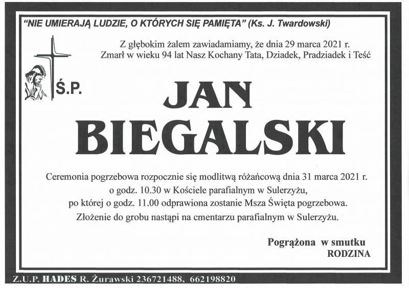 JAN BIEGALSKI