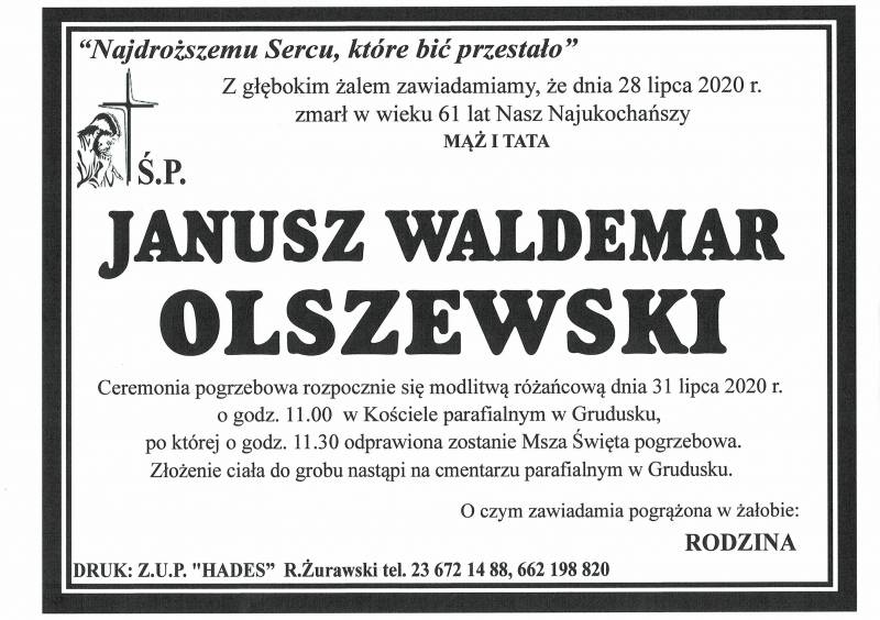 JANUSZ WALDEMAR OLSZEWSKI
